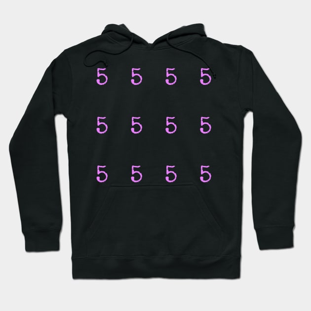 Pink Typewriter Number 5 Hoodie by anacarminda